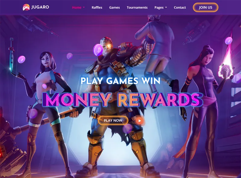 HTML5大气自适应紫色卡牌游戏官网源码-文龙资源站