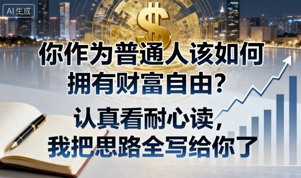 付费文章：你作为普通人该如何拥有财富自由？认真看耐心读，我把思路全写给你了-文龙资源站