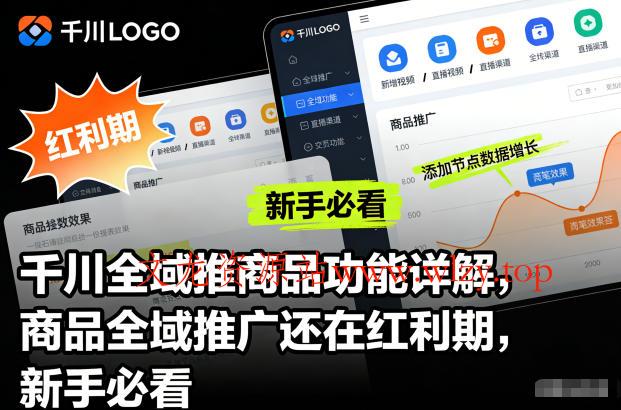千川全域推商品功能详解，商品全域推广还在红利期，新手必看-文龙资源站