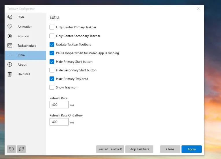 TaskbarX(Win10任务栏美化与增强工具)-文龙资源站