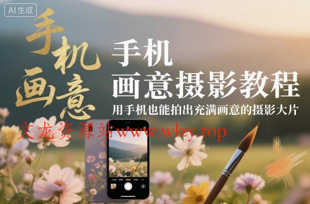 手机画意摄影教程,用手机也能拍出充满画意的摄影大片-文龙资源站