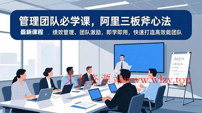 管理团队必学课，阿里三板斧心法、绩效管理、团队激励，即学即用，快速打造高效能团队-文龙资源站