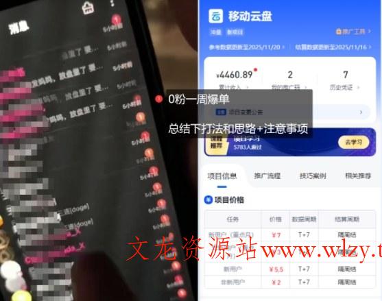 移动云盘项目,我们自己实操爆单一周4000与经验总结