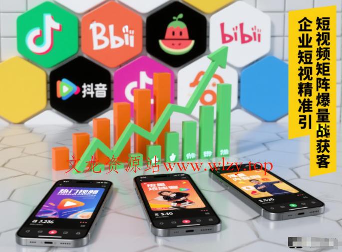企业短视频精准引流矩阵获客，短视频矩阵爆量战法-文龙资源站