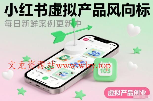 小红书虚拟产品风向标(每日新鲜案例更新中)-文龙资源站