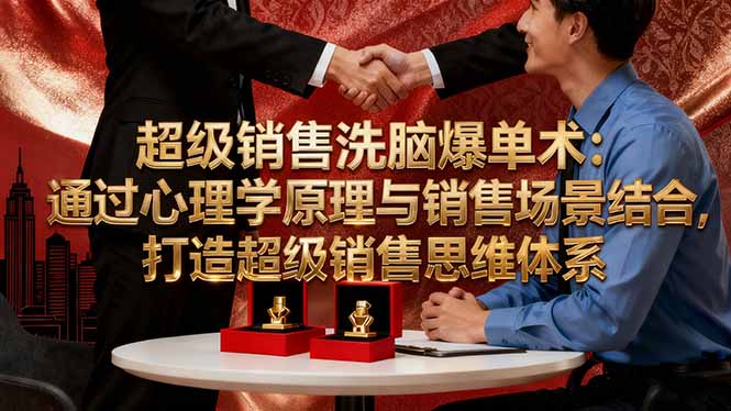 超级销售洗脑爆单术：通过心理学原理与销售场景结合,打造超级销售思维体系-文龙资源站