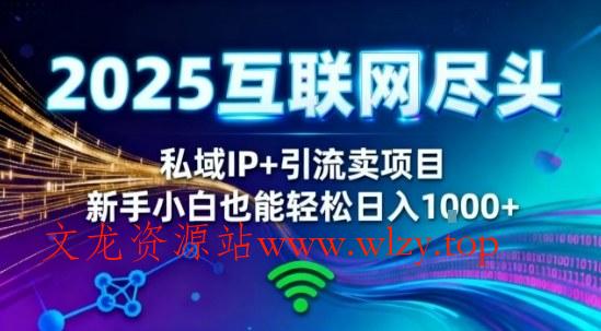 2025网创尽头王炸项目!私域IP+精准引流,新手小白在家躺賺日入1k,零经验也能上手【揭秘】-文龙资源站