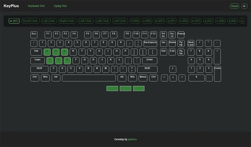 HTML键盘鼠标按键检测测试工具网页源码-文龙资源站