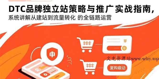 （15818期）DTC品牌独立站策略与推广实战指南，系统讲解从建站到流量转化的全链路运营-文龙资源站