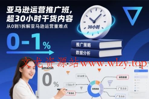 亚马逊运营推广班,超30小时干货内容,从0到1拆解亚马逊运营重难点