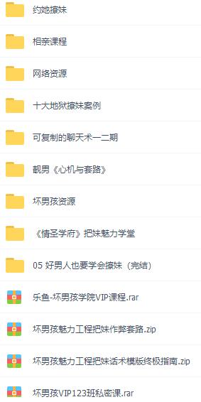 2018最全撩妹+相亲课程+聊天攻略-文龙资源站