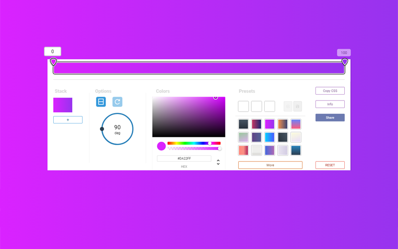 Vue开发的CSS渐变色生成器网站源码-文龙资源站