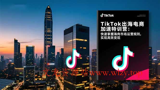 TikTok出海电商加速特训营：快速掌握海外市场运营规则，实现高效变现-文龙资源站