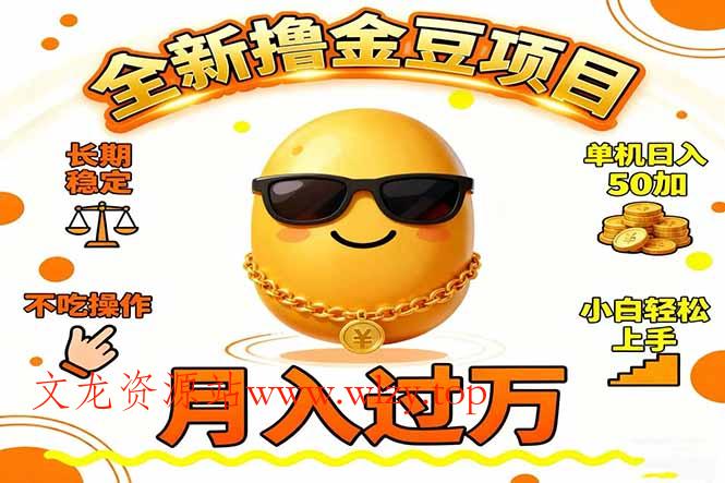 2025全新撸金豆项目 长期稳定单机日入50+不吃操作小白轻松上手月入过万…-文龙资源站