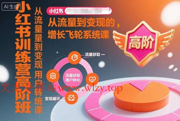 小红书训练营高阶班，从流量到变现的增长飞轮系统课-文龙资源站