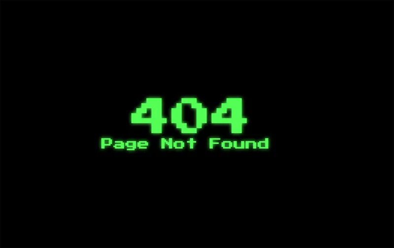 HTML黑色大气绿色发光字404错误页模板-文龙资源站