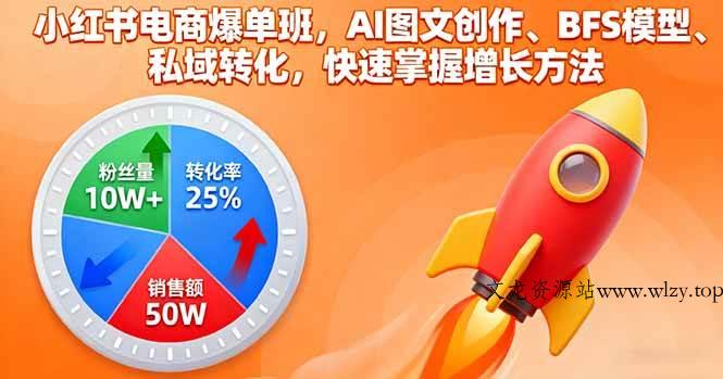 （16187期）小红书电商爆单班，AI图文创作、BFS模型、私域转化，快速掌握增长方法-文龙资源站