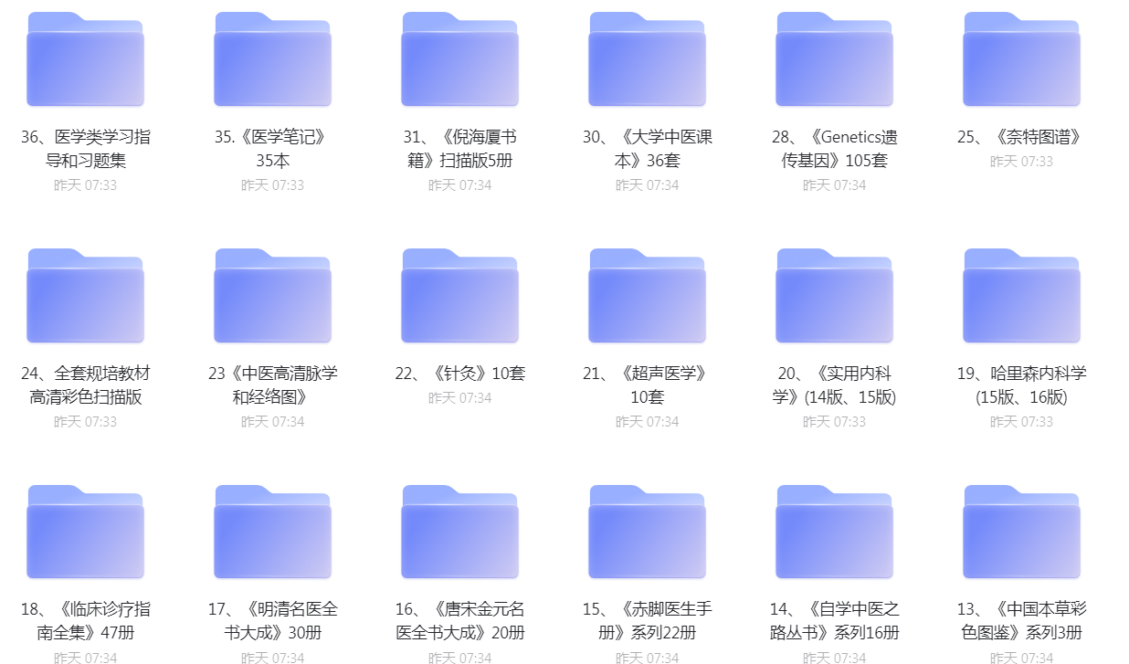 中医学类书籍大全集 无价之宝-文龙资源站