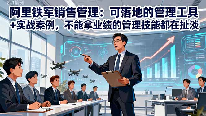 阿里铁军销售管理：可落地的管理工具+实战案例，不能拿业绩的管理都在扯淡-文龙资源站
