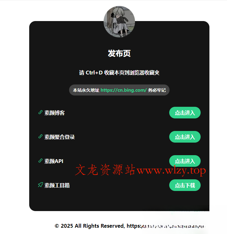2025最新网站发布页 全新Ui 好看的导航页面-文龙资源站