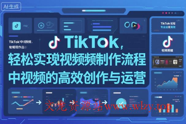 TikTok中视频制做流程，轻松实现Tk中视频的高效创作与运营-文龙资源站