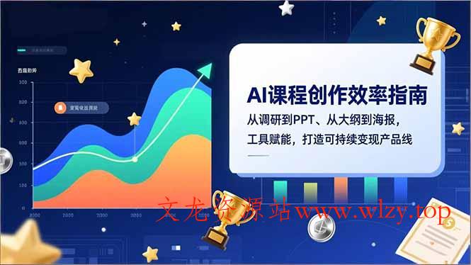 AI课程创作效率指南，从调研到PPT、从大纲到海报，工具赋能，打造可持续变现产品线-文龙资源站