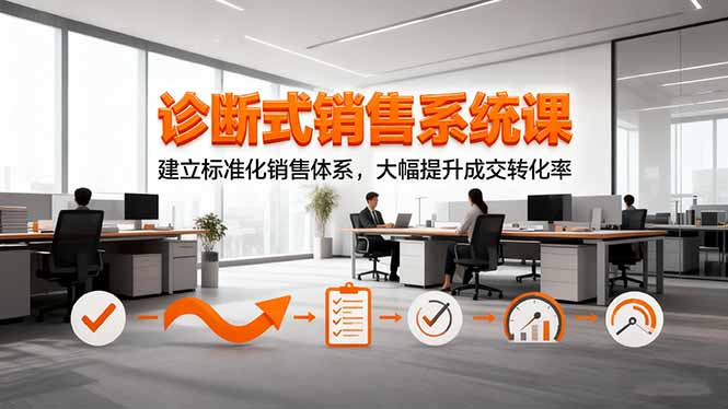 诊断式销售系统课，建立标准化销售体系，大幅提升成交转化率-文龙资源站