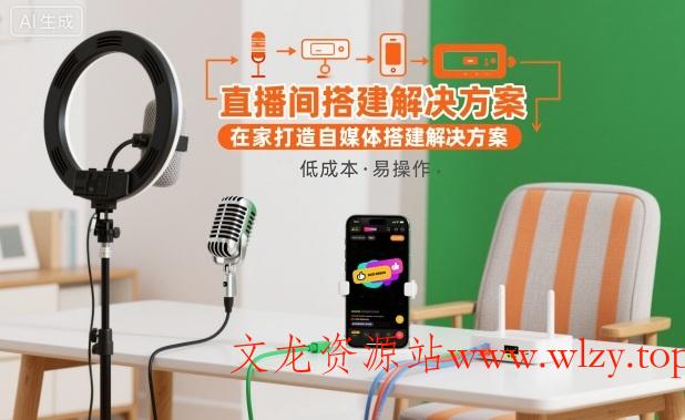 直播间搭建解决方案,在家打造自媒体搭建解决方案-文龙资源站