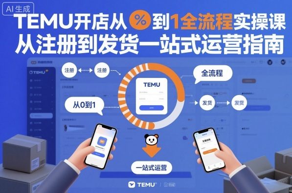 TEMU开店从0到1全流程实操课，从注册到发货一站式运营指南-文龙资源站
