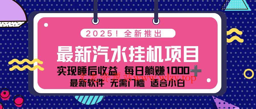2025最新汽水音乐挂机项目 每天几分钟 轻松上w-文龙资源站