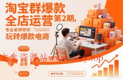 淘宝群爆款全店运营第2期，专业老师带你玩转爆款电商(更新)-文龙资源站