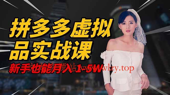 2025 拼多多虚拟品系统实战课,轻资产项目,可矩阵开工作室,新手也能…-文龙资源站