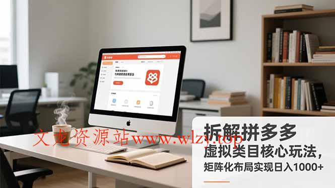 拆解拼多多虚拟类目核心玩法，矩阵化布局实现日入1000+-文龙资源站