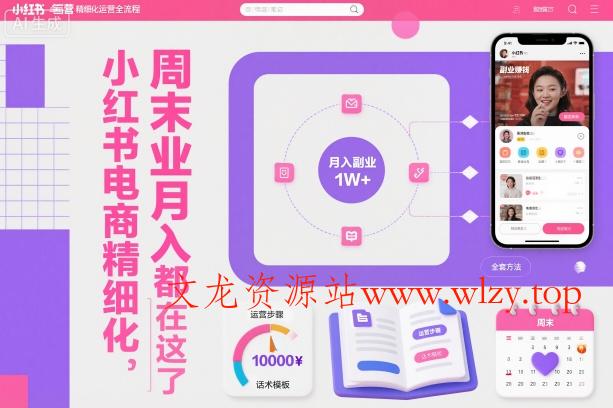 小红书电商精细化运营全流程,周末副业月入1W+,全套方法都在这了