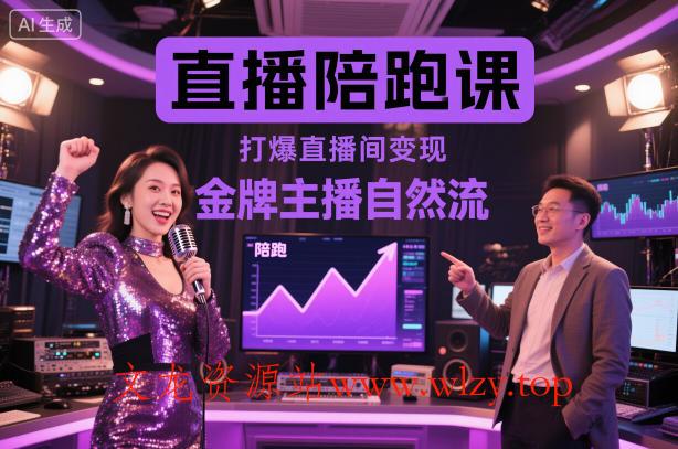直播陪跑课,金牌主播自然流打爆直播间,复制高变现玩法