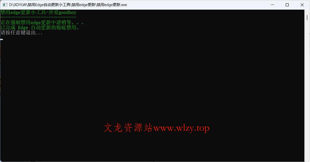 禁用Edge浏览器自动更新小工具-文龙资源站