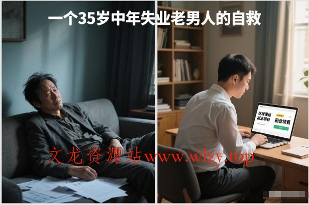 付费文章:一个35岁中年失业老男人的自救-文龙资源站