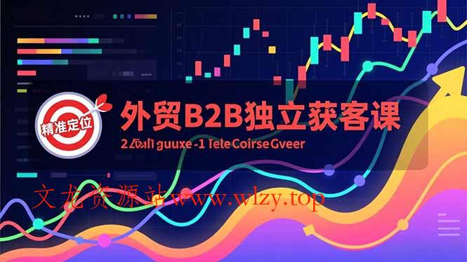 外贸B2B独立获客课,Facebook主页搭建、消息互动广告、精准定位,打造高询盘系统-文龙资源站