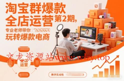 淘宝群爆款全店运营第2期，专业老师带你玩转爆款电商-文龙资源站