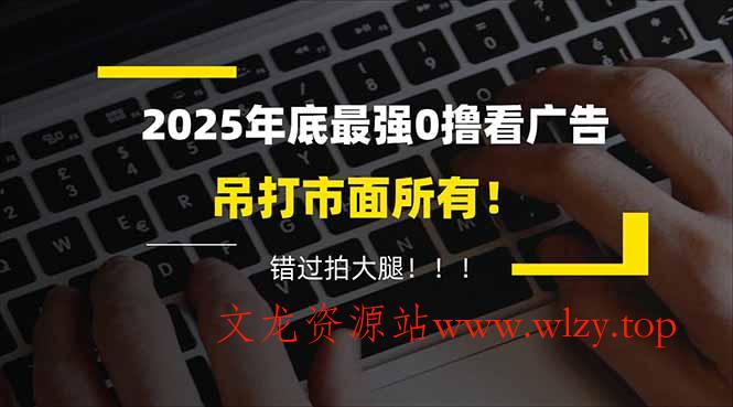 懒人福利！每天 20 分钟刷广告，动动手指轻松赚 100+，碎片时间就能做！-文龙资源站
