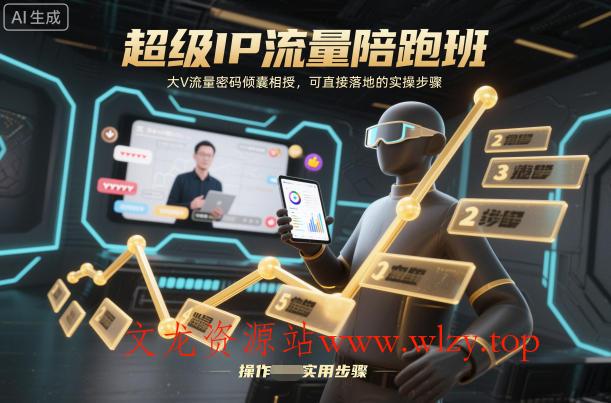 超级IP流量陪跑班，大V流量密码倾囊相授，可直接落地的实操步骤-文龙资源站